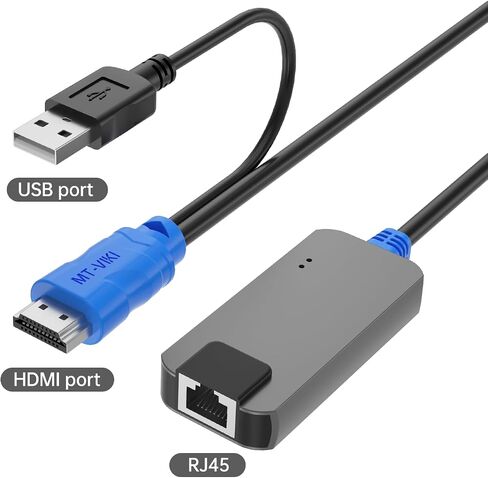 4 Pack USB HDMI to RJ45 Dongle, Work for MT-VIKI CAT6 KVM Switch (1708MS-IP/1708MS) Extend Distances up to 230ft/70m from KVM Console to Servers in Kuwait
