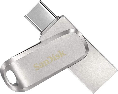 محرك أقراص فلاش SanDisk Ultra Dual Drive Luxe USB Type-C سعة 64 جيجابايت للهواتف الذكية والأجهزة اللوحية وأجهزة الكمبيوتر - حزمة محرك أقراص USB 3.1 عالية السرعة (SDDDC4-064G-G46) مع (1) كل شيء ما عدا حبل سترومبولي in Saudi Arabia