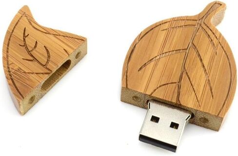 Aneew 16GB محرك القلم الخيزران ورقة يترك حيوية USB فلاش محرك الذاكرة عصا هدية in Kuwait
