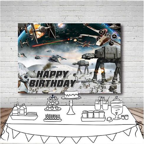 خلفية خارجية للفضاء المجرة الحروب التصوير الفوتوغرافي نجوم السوداء خلفيات الخيال العلمي صور الأطفال الأولاد ديكورات عيد الميلاد لافتة طاولة الكعكة 5x3 أقدام in Kuwait