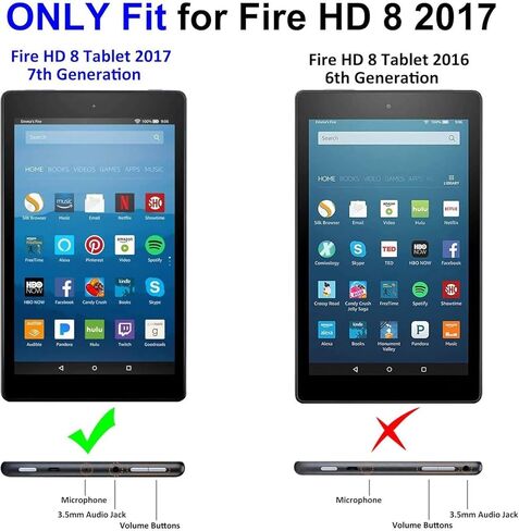 محول رقمي بديل للشاشة لجهاز Amazon Kindle Fire HD8 الجيل السابع إصدار 2017 SX034QT مقاس 8 بوصات مع أدوات (غير متضمنة) in Kuwait