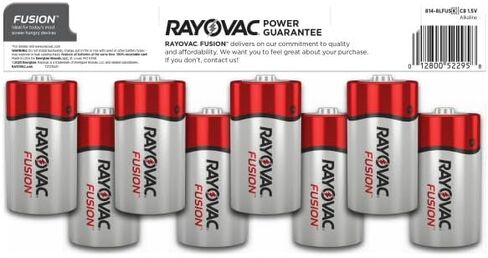 بطاريات قلوية فاخرة من 8 قطع من Rayovac RAYOVAC C ، 814-8LTFUSK in Kuwait