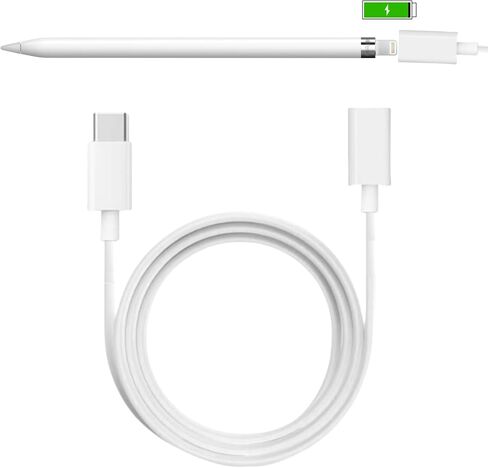 for Apple Pencil Charger 3.3FT 1Pack Apple Pencil 1st Generation | 20 Mins Full Charge for Apple Pencil 1st Generation,USB C Male to Lightning Female in Kuwait