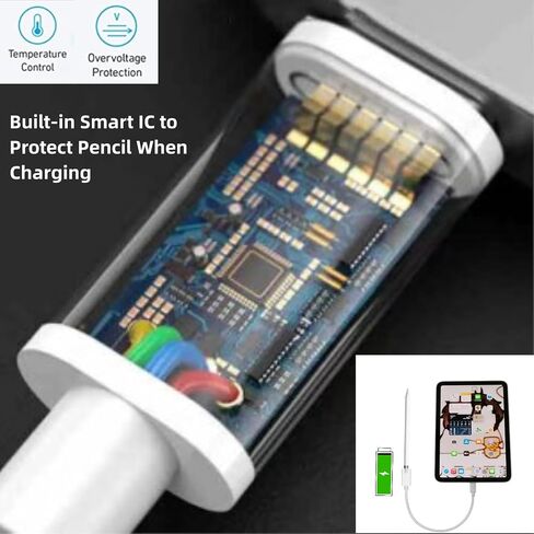 for Apple Pencil Charger 3.3FT 1Pack Apple Pencil 1st Generation | 20 Mins Full Charge for Apple Pencil 1st Generation,USB C Male to Lightning Female in Kuwait