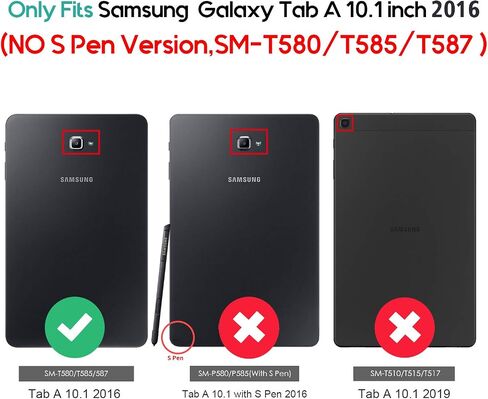 حافظة ProCase رفيعة لجهاز Galaxy Tab A 10.1 2016 SM-T580 T585 T587، غطاء ذكي خفيف الوزن للطراز القديم Galaxy Tab A 10.1 Case 2016 - Emerald in Kuwait