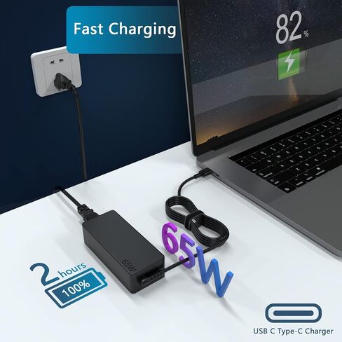 شاحن كمبيوتر محمول USB C بقدرة 65 واط لجهاز Lenovo ThinkPad T14 Gen 3 Gen 2 E15 Gen 4 Gen3 G2 IPS Business Laptop، Lenovo ThinkPad T14 S T14s Gen 3 2 Notebook USB-C/Type C AC محول سلك الطاقة in Kuwait