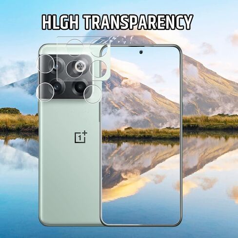 YRMJK 3+3 واقيات شاشة OnePlus 10T المتوافقة + واقيات عدسة الكاميرا، تغطية كاملة ثلاثية الأبعاد ممتازة 99% HD وضوح 9H واقيات زجاجية مقواة متوافقة مع 10T in Kuwait