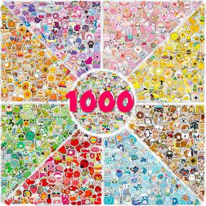 1000 قطعة من ملصقات زجاجات المياه للبالغين، ملصقات الفينيل للمراهقين، ملصقات مقاومة للماء لزجاجات المياه، ملصقات رائعة للكمبيوتر المحمول، ملصقات جمالية للأطفال، ملصقات كبيرة لألواح التزلج in Kuwait