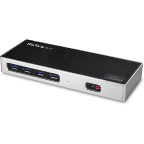 قاعدة USB-C - محطة إرساء ثلاثية الشاشات بدقة 4K ومنفذ عرض مزدوج ومنفذ HDMI 100 واط لتوصيل الطاقة - 4x USB-A USB 3.1 Windows وMac DK30CH2DEP (متجدد) in Kuwait
