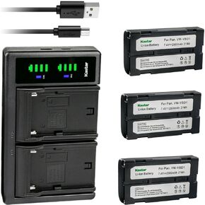 Kastar LTD2 USB Battery Charger Replacement for BDC46B, BDC-58, BDC58, BDC-70, BDC70, BLI-SRX1, SDL30, SDL50, CDC68, Energizer ERC610, Fuji VMBPL30A, VMBPL60A, Hitachi VM13A, VM13J in Kuwait