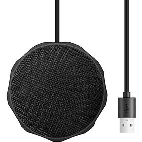 Dericam USB Desktop and Laptop Computer Microphone, 360° Omnidirectional Condenser Mic, PC Microphone for Tele-Conference/Learning, Online Chatting, Gaming, Live Podcasting, Recording, Skype, M1 in Kuwait