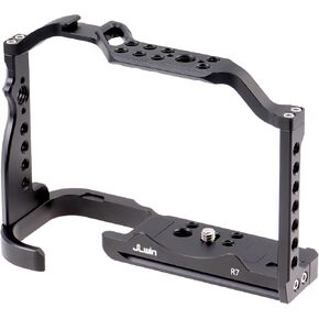 قفص JLWIN r7 لكاميرا Canon R7، لوحة تحرير سريعة لـ Arca-Swiss، فتحات لولبية 1/4 بوصة و3/8 بوصة وسكك ناتو لملحقات الكاميرا in Kuwait