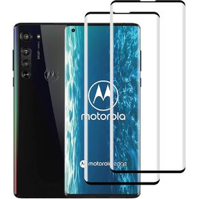 YIFNTANG [عبوة من قطعتين] واقي شاشة من الزجاج المقوى لهاتف Motorola Moto Edge، منحني ثلاثي الأبعاد، صلابة 9H، مضاد للخدش، شفاف عالي الدقة، متوافق مع Motorola Moto Edge in Kuwait