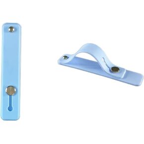 Universal Finger Strap for All Mobile Phones - PU, TPU Stretch Grip Finger Holder Bracket with Stand Compatible with Self-Adhesive with All Smartphones - 23 Colors (Summer Green)