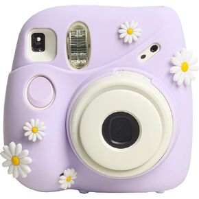 Rieibi Mini 7+ Case - Transparent Crystal Camera Case for Fujifilm Mini 7 Plus Instant Camera - Upgraded Version Cover with Removable Shoulder Strap in Saudi Arabia