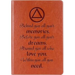 AA & NA Sobriety Leather Notebook Addiction Recovery Gift for Friends Women Men Birthday Gifts New Beginnings Gifts for Friends (God grant me-NA)