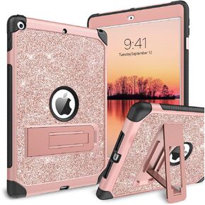 YINLAI Case for iPad 9th 8th 7th Generation 2021/2020/2019, iPad 10.2 Case with Pencil Holder Stand Soft Silicone Hard PC Shockproof Protective Tablet Cover for iPad 9/8/7 Gen 10.2 Inch, Purple/Black