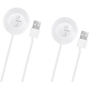 AREYTECO Rose Charger, 2 Pack Replacement USB Charging Cable, Endpoint Center Spacing 0.47 Inch/12mm, Standing Magnetic Adapter - White in Kuwait