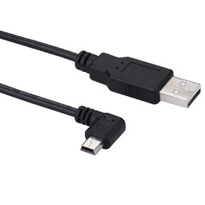 3M USB A to Mini B USB Cable 90 Degree Data Sync Charge Cord with 5 pcs Wiring Clips for Nextbase Dash Cam Car GPS Navigator DVR Digital Camera (Right Angle) in Saudi Arabia