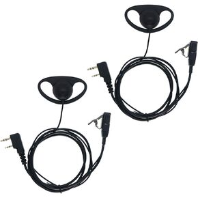 Walkie Talkie Earpiece with Mic 2 Pin D Shape Ear-Clip Headset in Saudi Arabia