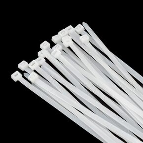 XINGO Exltra Long Zip Ties Heavy Duty 18 Inch, 120 LBS tensile strength large durable Nylon Cable Ties, Black Plastic Tie Wraps for Indoor and Outdoor Use (50 Pack)