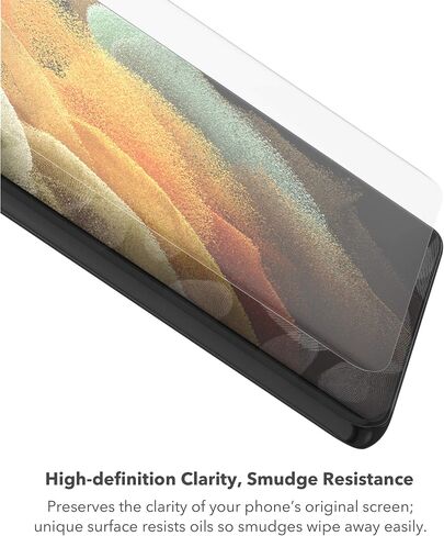ZAGG InvisibleShield GlassFusion+ مع D3O - زجاج هجين مع D3O - مصنوع لهاتف Samsung GS21 (6.2 بوصة) - مناسب للحافظة in Kuwait