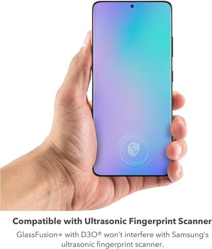 ZAGG InvisibleShield GlassFusion+ مع D3O - زجاج هجين مع D3O - مصنوع لهاتف Samsung GS21 (6.2 بوصة) - مناسب للحافظة in Kuwait