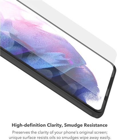 ZAGG InvisibleShield GlassFusion+ مع D3O - زجاج هجين مع D3O - مصنوع لهاتف Samsung GS21 (6.2 بوصة) - مناسب للحافظة in Kuwait