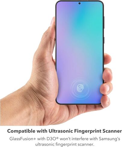 ZAGG InvisibleShield GlassFusion+ مع D3O - زجاج هجين مع D3O - مصنوع لهاتف Samsung GS21 (6.2 بوصة) - مناسب للحافظة in Kuwait