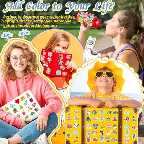 1000 قطعة من ملصقات زجاجات المياه للبالغين، ملصقات الفينيل للمراهقين، ملصقات مقاومة للماء لزجاجات المياه، ملصقات رائعة للكمبيوتر المحمول، ملصقات جمالية للأطفال، ملصقات كبيرة لألواح التزلج in Kuwait