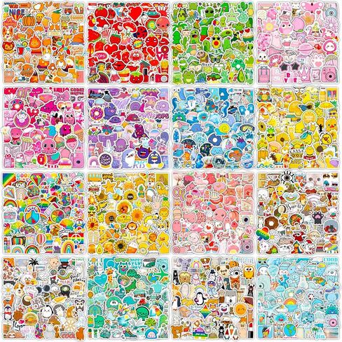 1000 قطعة من ملصقات زجاجات المياه للبالغين، ملصقات الفينيل للمراهقين، ملصقات مقاومة للماء لزجاجات المياه، ملصقات رائعة للكمبيوتر المحمول، ملصقات جمالية للأطفال، ملصقات كبيرة لألواح التزلج in Kuwait