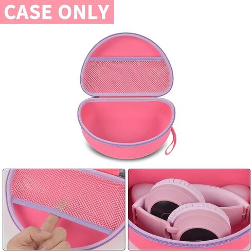 Headphone Case for Riwbox CT-7 Pink/for Jack CT-7S Cat Green 3.5mm/ for iClever IC-HS01/for Picun/for FosPower Bluetooth Wireless Over-Ear Headphones Headset Box Only,Purple in Kuwait