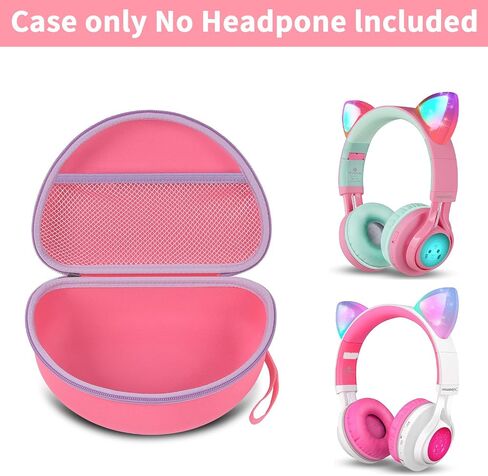 Headphone Case for Riwbox CT-7 Pink/for Jack CT-7S Cat Green 3.5mm/ for iClever IC-HS01/for Picun/for FosPower Bluetooth Wireless Over-Ear Headphones Headset Box Only,Purple in Kuwait
