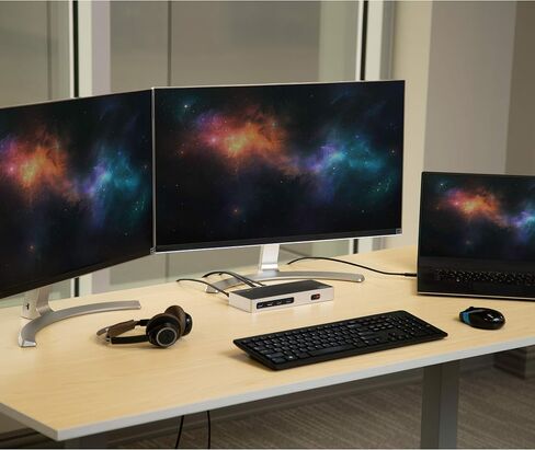 قاعدة USB-C - محطة إرساء ثلاثية الشاشات بدقة 4K ومنفذ عرض مزدوج ومنفذ HDMI 100 واط لتوصيل الطاقة - 4x USB-A USB 3.1 Windows وMac DK30CH2DEP (متجدد) in Kuwait