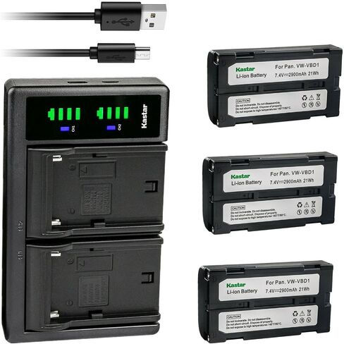 Kastar LTD2 USB Battery Charger Replacement for BDC46B, BDC-58, BDC58, BDC-70, BDC70, BLI-SRX1, SDL30, SDL50, CDC68, Energizer ERC610, Fuji VMBPL30A, VMBPL60A, Hitachi VM13A, VM13J in Kuwait