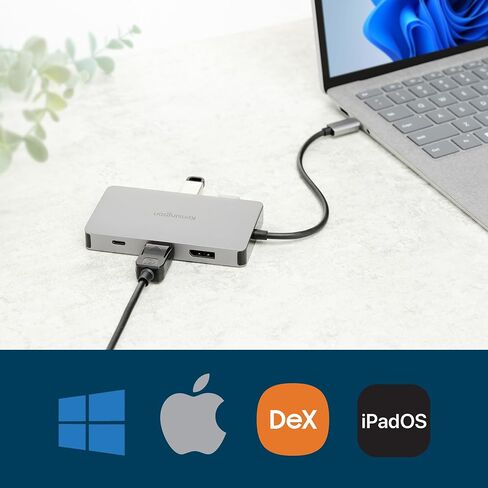 Kensington UH1450P شاشة مزدوجة 4K USB-C، ومحطات إرساء للكمبيوتر المحمول مع منافذ DisplayPort مزدوجة 1.4++، وشحن 85 وات لأجهزة Thunderbolt 3/4 وUSB-C، 2X USB-A 3.2، 1 منفذ USB-C (K36900WW) in Saudi Arabia