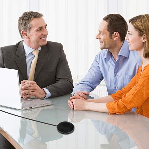 Dericam USB Desktop and Laptop Computer Microphone, 360° Omnidirectional Condenser Mic, PC Microphone for Tele-Conference/Learning, Online Chatting, Gaming, Live Podcasting, Recording, Skype, M1 in Kuwait