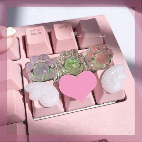 Handmade Cute Keycaps,Compatible with Cherry MX Switches Mechanical Keyboard Pink PBT Keycap,Computer Gaming Keyboards Key Caps,Artisan ESC OEM Profile R4 Key Cap (Pink) in Kuwait