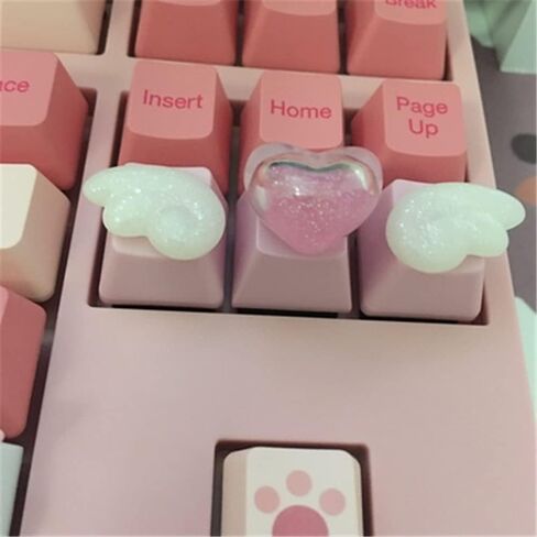 Handmade Cute Keycaps,Compatible with Cherry MX Switches Mechanical Keyboard Pink PBT Keycap,Computer Gaming Keyboards Key Caps,Artisan ESC OEM Profile R4 Key Cap (Pink) in Kuwait