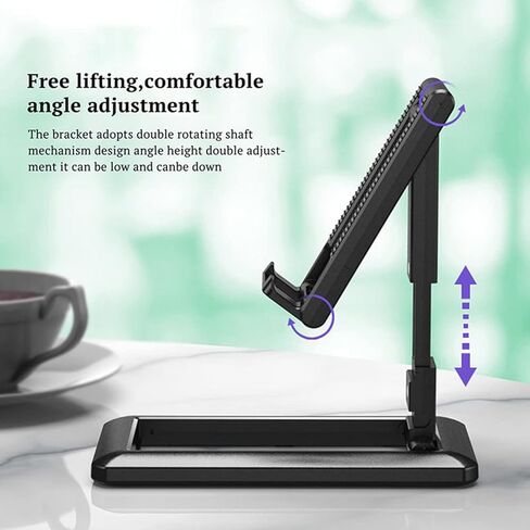 RIWPKFH Foldable Tablet Mobile Phone Desktop Phone Stand for Smartphone Desk Holder Adjustable Desk Bracket Smartphone Stand in Kuwait