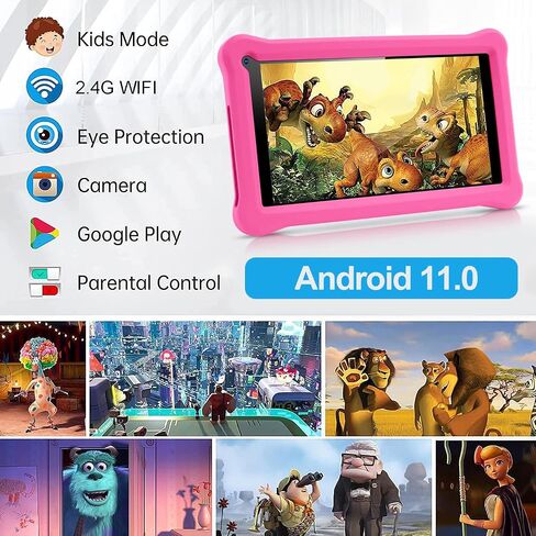 جهاز لوحي للأطفال مقاس 7 بوصات يعمل بنظام Android 11 للأطفال (من عمر 2 إلى 10 أعوام)، وذاكرة الوصول العشوائي (RAM) وذاكرة الوصول العشوائي (RAM) سعة 3 جيجابايت وذاكرة تخزين داخلية 32 جيجابايت مع توسيع سعة 128 جيجابايت، وبرامج للأطفال مثبتة مسبقًا، وجهاز لو in Saudi Arabia