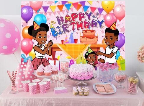 Grace Decorations Backdrop, 5x3 Ft Cartoon Happy Birthday Party Banner for 1st 2nd Birthday Music Theme Photography Background for Kids Adult Birthday Party Supplies in Kuwait