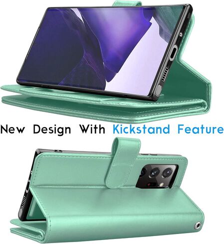 Tekcoo Galaxy Note 20 Case, Galaxy Note 20 Wallet Case, Luxury Cash Credit Card Slots Holder Carrying Folio Flip PU Leather Cover [Detachable Magnetic Hard Case] Kickstand for Samsung Note20 -Black in Saudi Arabia