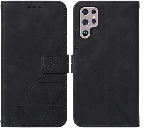 S23 Ultra Case Wallet,for Samsung S23 Ultra Case,[Kickstand][Wrist Strap][Card Holder Slots] TPU Interior Protective S23 Ultra Phone Case Leather Folio Flip Cover for Galaxy S23 Ultra Case (Red) in Saudi Arabia