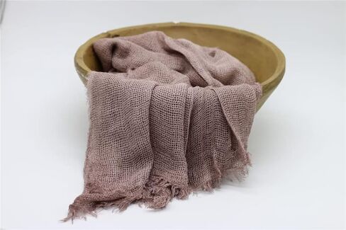 Newborn Baby Photography Props Mesh Soft Decorative Blanket Swaddle Wrap for Boy Girls Photo Shoot (Light Brown) in Saudi Arabia