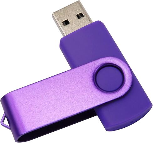 محركات أقراص فلاش USB ذات سعة صغيرة، محركات أقراص إبهامية مع 1 OTG (Micro USB) ومحول واحد من النوع C (USB-C) للهاتف المحمول (أرجواني 128 ميجابايت) in Kuwait