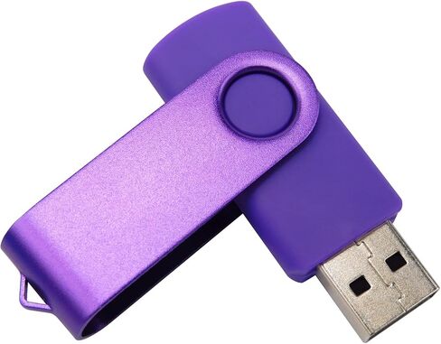 محركات أقراص فلاش USB ذات سعة صغيرة، محركات أقراص إبهامية مع 1 OTG (Micro USB) ومحول واحد من النوع C (USB-C) للهاتف المحمول (أرجواني 128 ميجابايت) in Kuwait