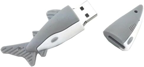 Aneew Gray Pendrive 32GB U Disk Shark Fish USB Flash Drive Memory Thumb in Kuwait