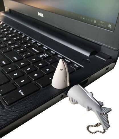 Aneew Gray Pendrive 32GB U Disk Shark Fish USB Flash Drive Memory Thumb in Kuwait
