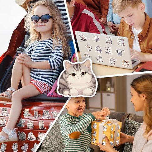 لوفلي لايف 200 قطعة من ملصقات كاواي بتصميم قطة لطيفة من الفينيل، ملصقات مقاومة للماء للبالغين والمراهقين والاطفال والبنات والاولاد لدفتر اليوميات وزجاجة المياه والامتعة والجيتار ولوح التزلج ونوافذ in Kuwait